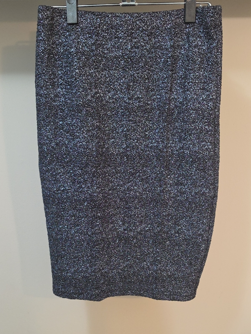 Bar III Metallic Black Glitter Pencil Skirt